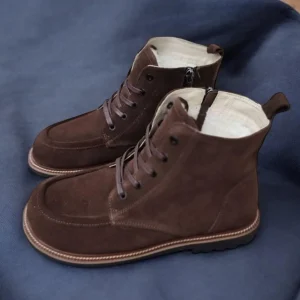 Women Suede Winter Boots Handmade Anatomical Ankle Boots
