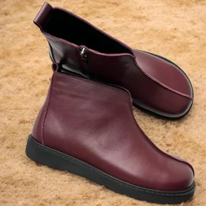 Fur Lined Winter Leather Boots For Women Orthopedic